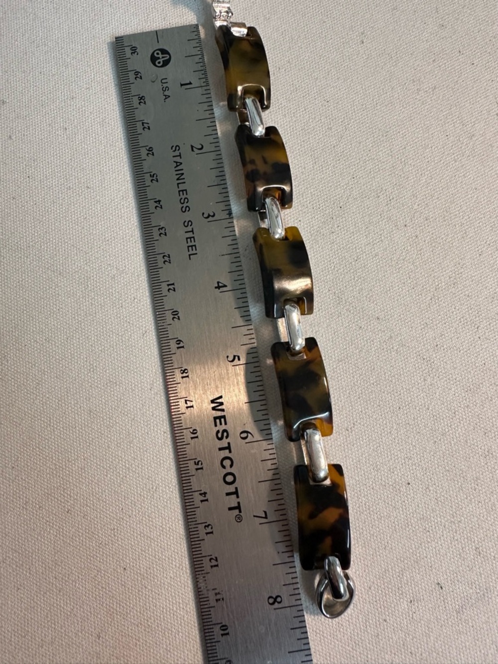 Lauren Ralph Lauren Tortoiseshell and Silver Link Bracelet - Picture 3 of 4